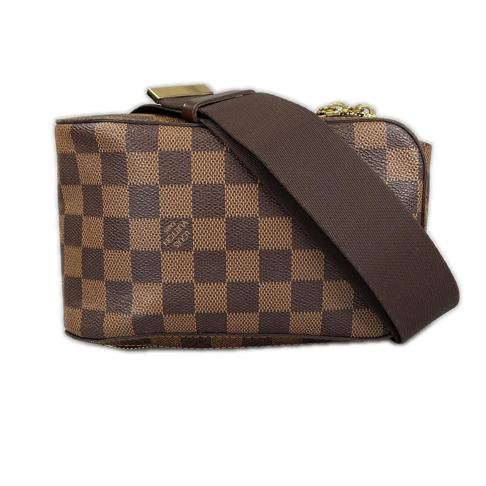美品 LOUIS VUITTON ルイ・ヴィトン ジェロニモス N51994 ボディバッグ ダミエキャンバス ブラウン メンズ ダミエ・エベヌ【中古】