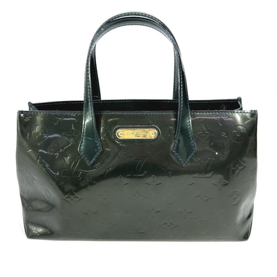 ルイヴィトン LOUIS VUITTON ウィルシャーPM M93684 モノグラムヴェルニ カバン トートバッグ ハンドバッグ モノグラムヴェルニ ブルーニュイ グリーン