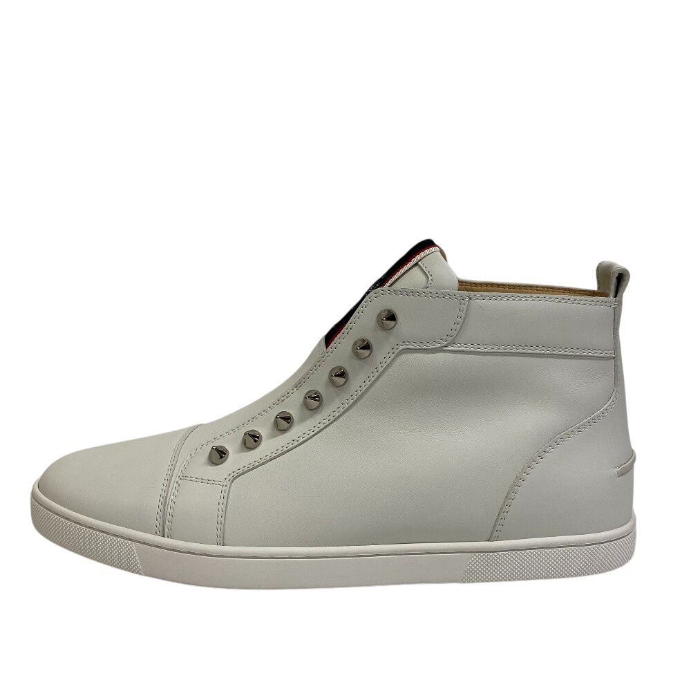 クリスチャンルブタン Christian Louboutin スニーカー スタッズ ハイカット ホワイト
