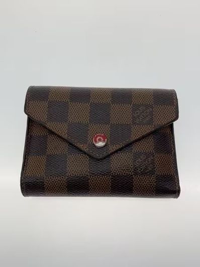 Louis Vuitton Victorine Wallet Damier Ebene "Red"
