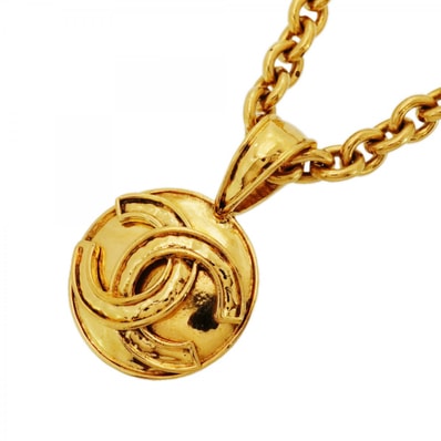★最終価格★SALE【6jcb0580-k】シャネル ネックレス ヴィンテージ ココマーク 丸型 サークル GPメッキ ゴールド【中古】レディース
