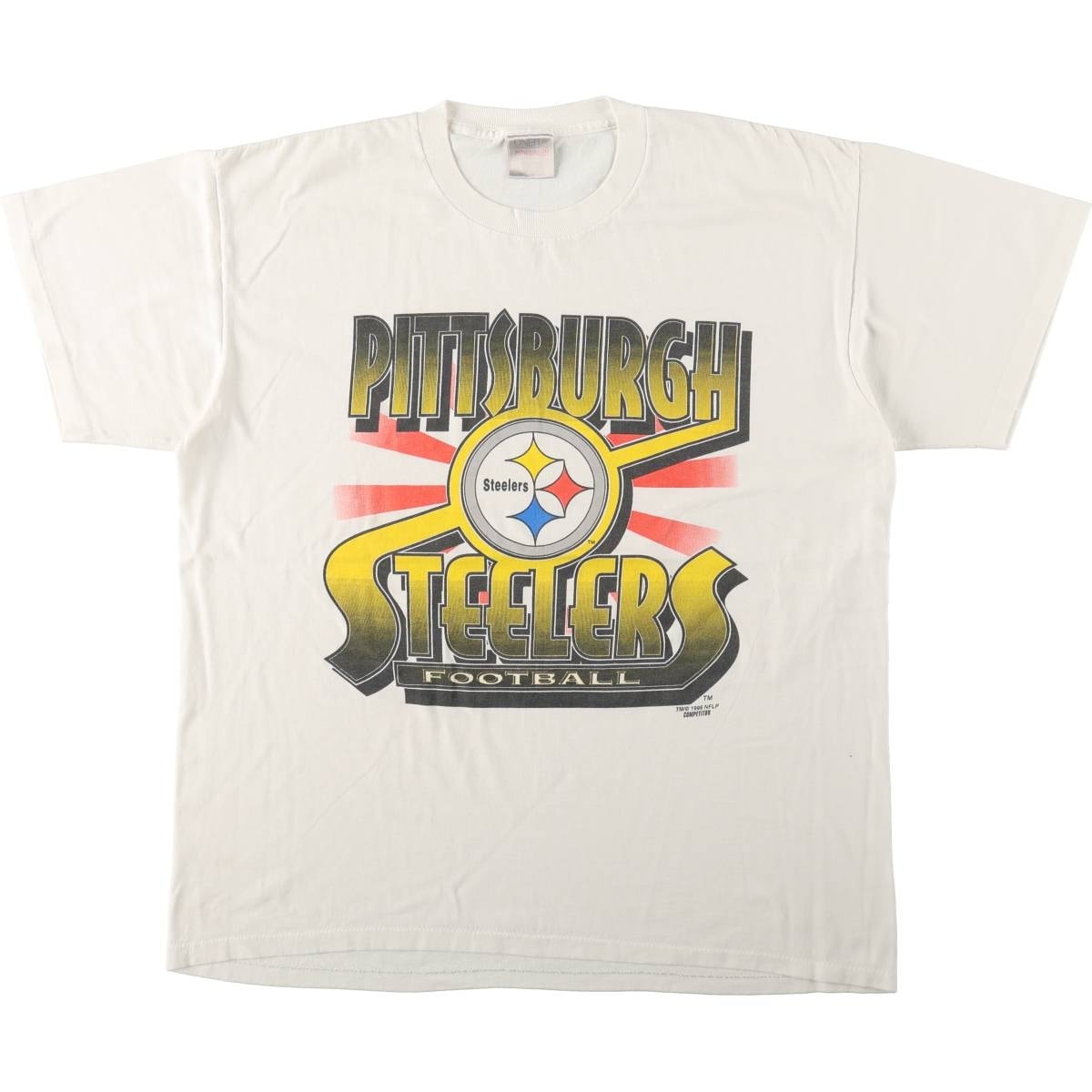 古着 90年代 オニータ ONEITA POWER/50plus NFL PITTSBURGH STEELERS ピッツバーグスティーラーズ スポーツプリントTシャツ USA製 メンズXL相当 ヴィンテージ/eaa680513