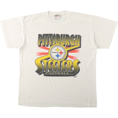 古着 90年代 オニータ ONEITA POWER/50plus NFL PITTSBURGH STEELERS ピッツバーグスティーラーズ スポーツプリントTシャツ USA製 メンズXL相当 ヴィンテージ/eaa680513