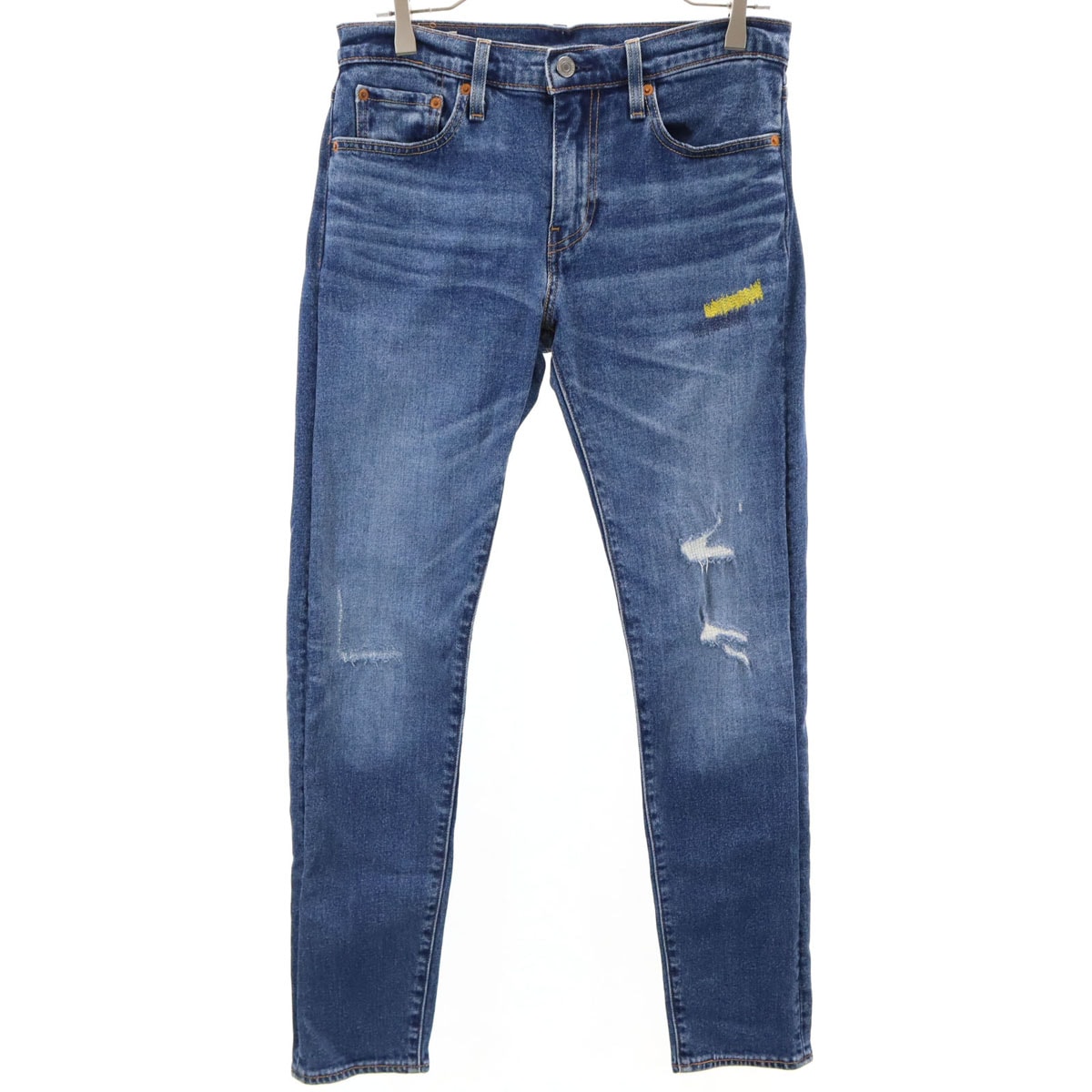 LEVI'S PREMIUM リーバイスプレミアム 512 ビッグE リペア加工 スリム テーパードデニムパンツ w28 ウォッシュブルー ジーンズ