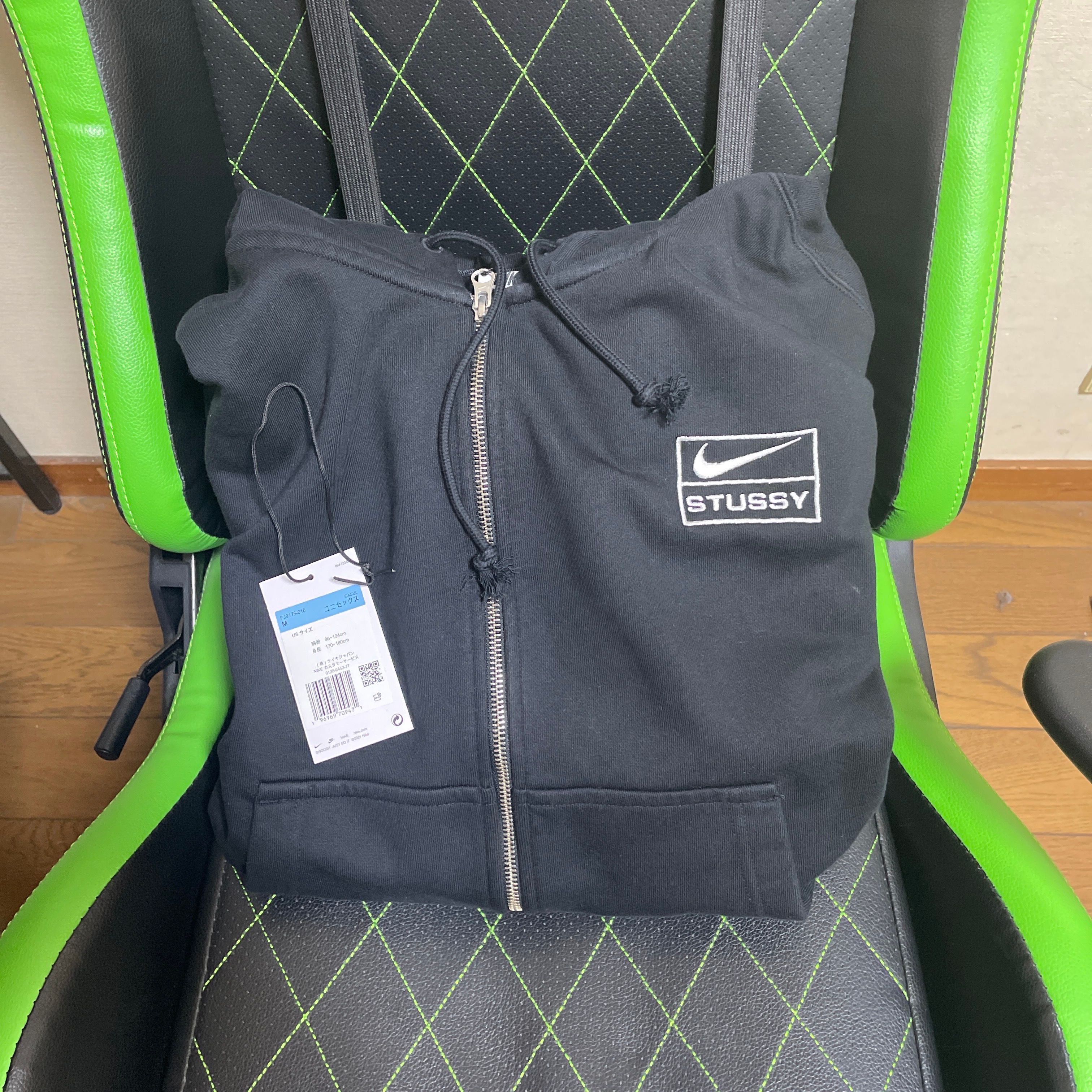 Stussy x Nike Stone Washed Fleece Zip Hoodie "Black" (US Size) FJ9175-010