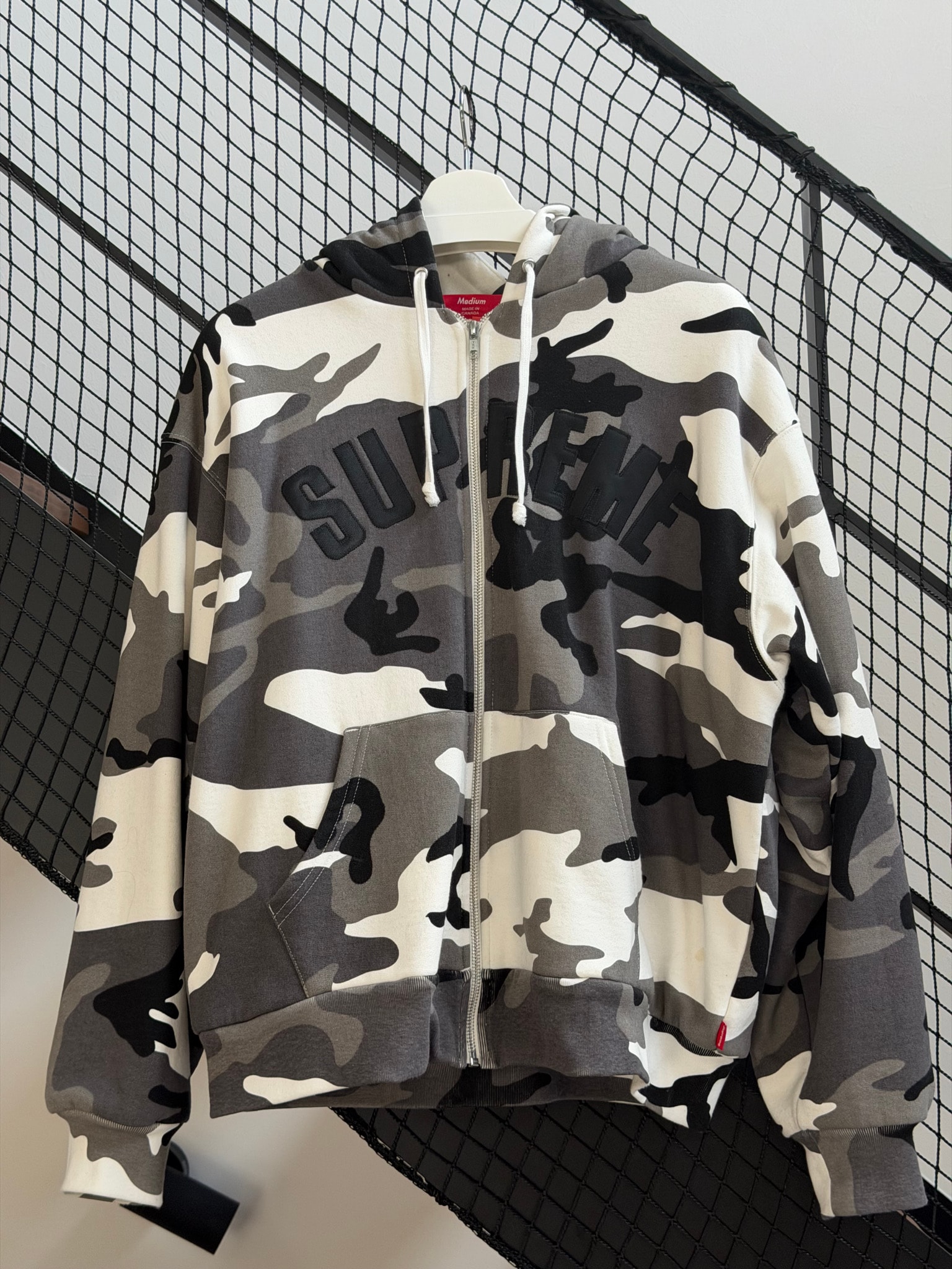 Supreme Arc Thermal Lined Zip Up Hooded Sweatshirt (25AW) "Snow Camo"
