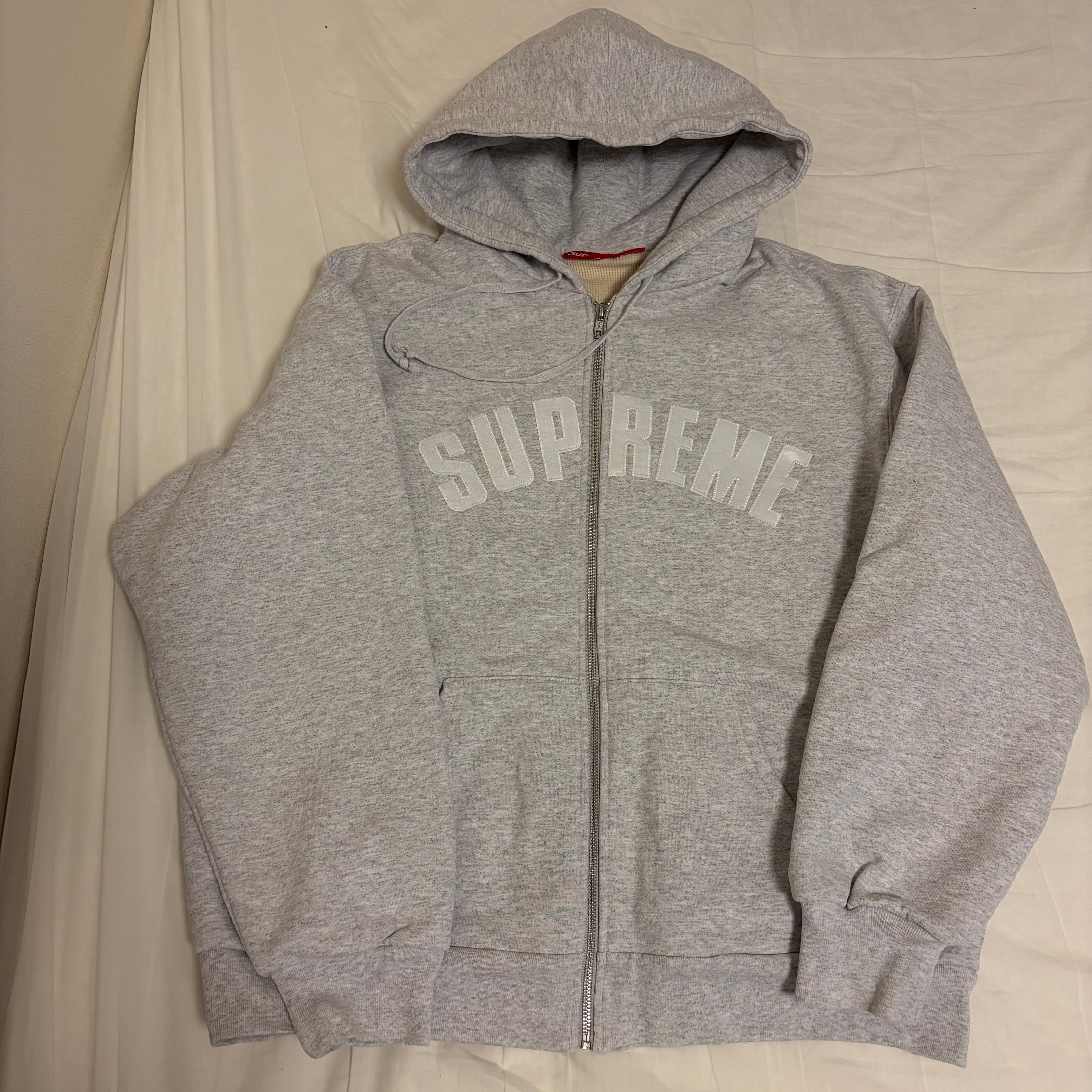 Supreme Arc Thermal Lined Zip Up Hooded Sweatshirt (25AW) "Ash Grey"