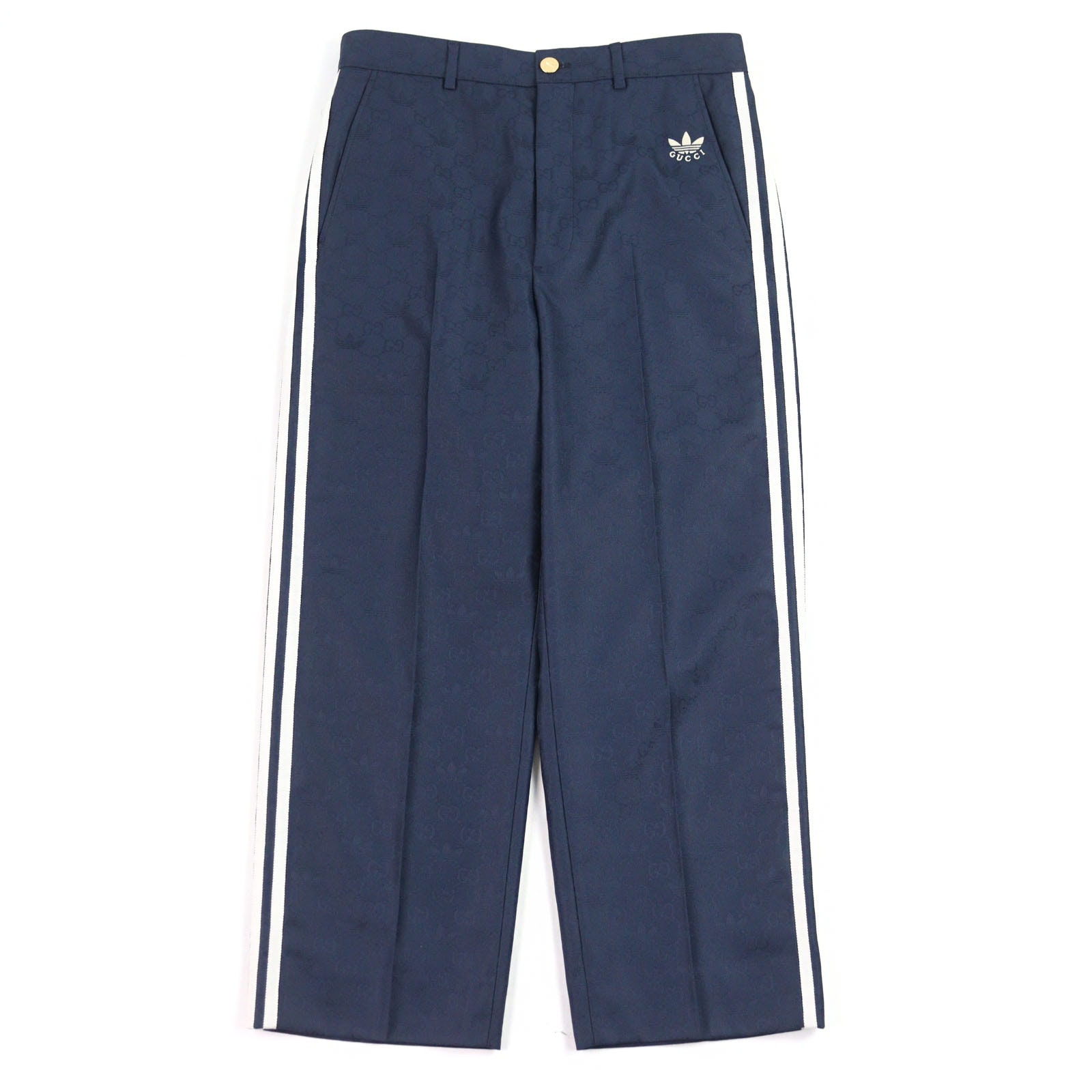 GUCCI x adidas Trefoil Jacquard Long Pants "Navy"