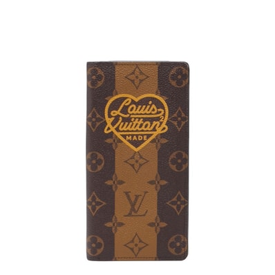 ルイ ヴィトン ×ヴァージルアブロー×NIGO ポルトフォイユ プラザ 長財布 M81008 ブラウン PVC レディース LOUIS VUITTON 【中古】
