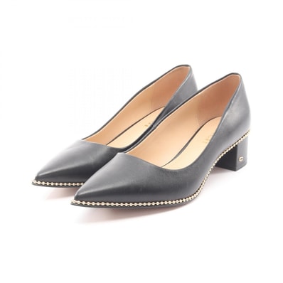 コーチ COACH スタッズ パンプス 靴 レザー レディース ブラック系 【中古】