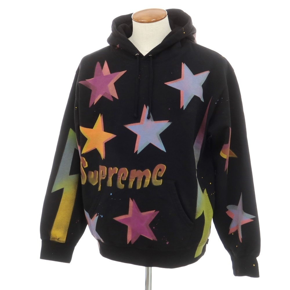 【中古】シュプリーム Supreme 2021年春夏 Gonz Stars Hooded Sweatshirt コットン パーカー ブラック【サイズM】【メンズ】