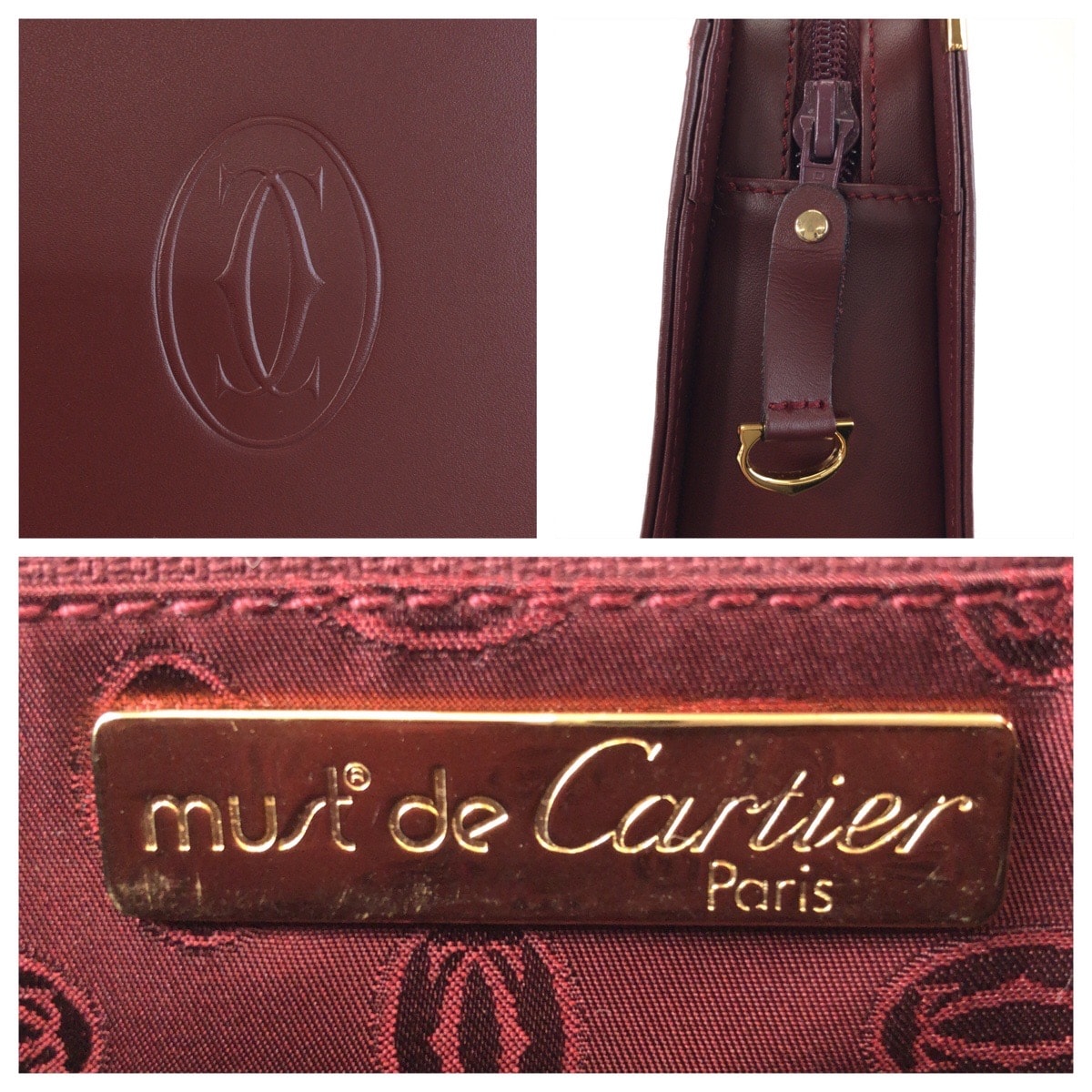 A (未使用に近い)】超美品 CARTIER カルティエ マストライン ワイン