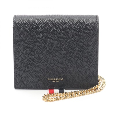 トムブラウン THOM BROWNE カードケース アクセサリー レザー レディース ブラック系 FAW103A00198001 【新品】