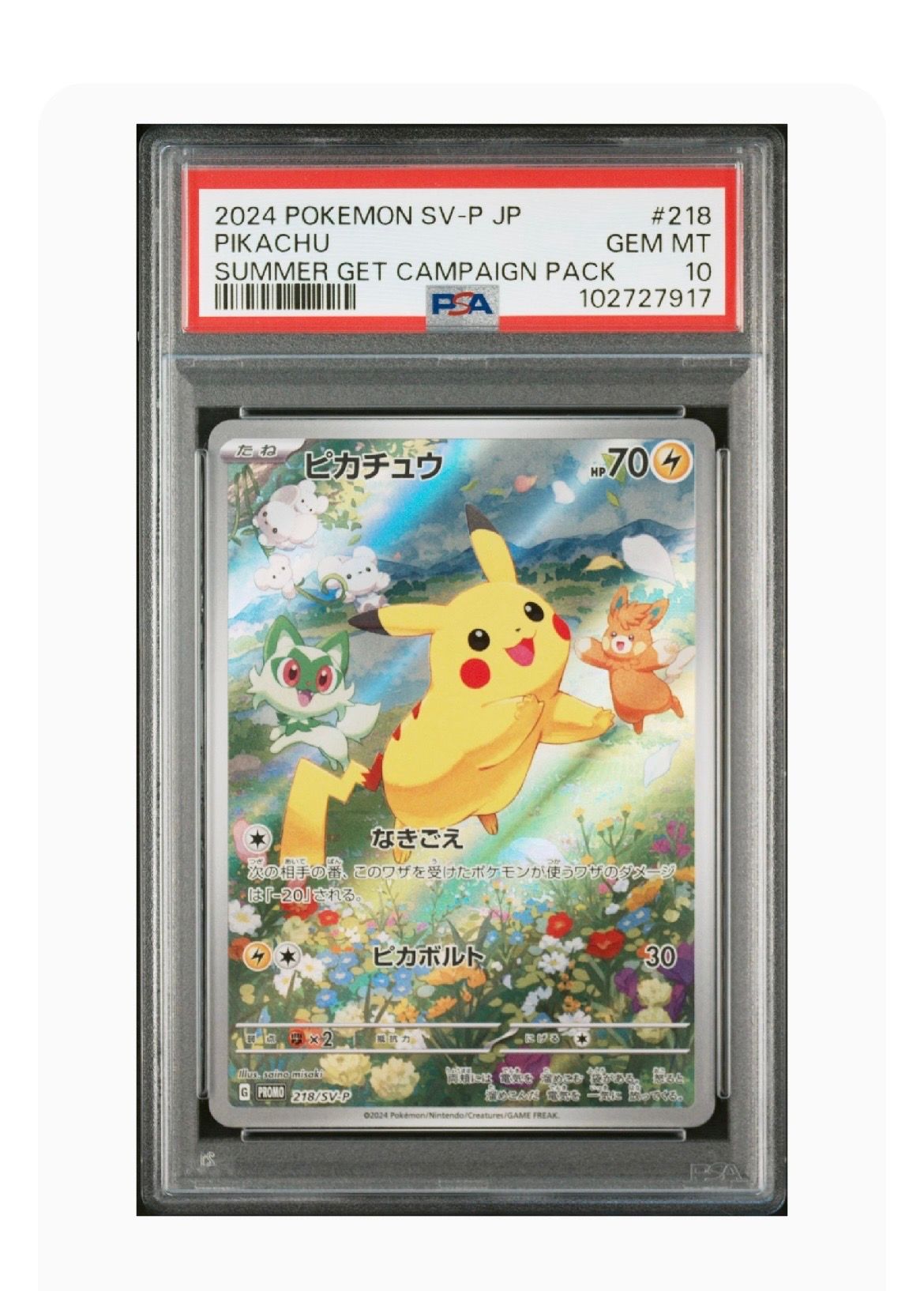 ピカチュウ P [SV-P 218](プロモカードパック「ポケカの夏がキタ!プロモカードGetキャンペーン!」)
