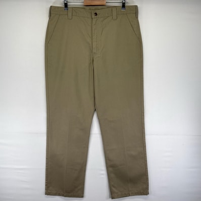 古着 カーハート Carhartt パンツ チノパン ジッパーフライ ワンポイントロゴ ストレート ワーク 作業着 ベージュ系 メンズ