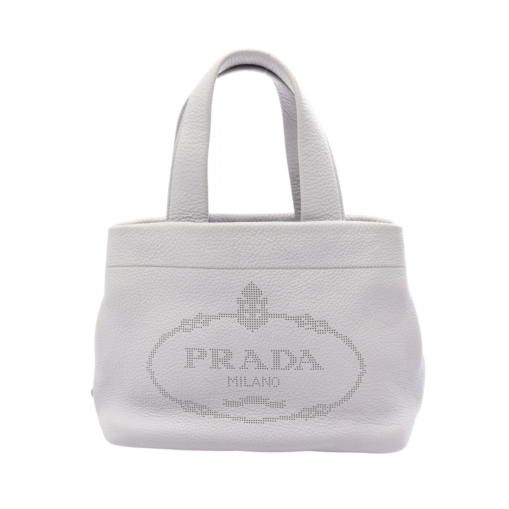 プラダ PRADA VIT DAINO ヴィッテロダイノ トートバッグ バッグ レザー レディース ブルー系 1BG390 【中古】