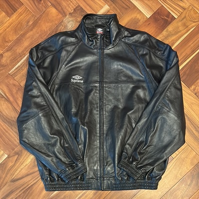 Supreme x Umbro Leather Track Jacket "Black"