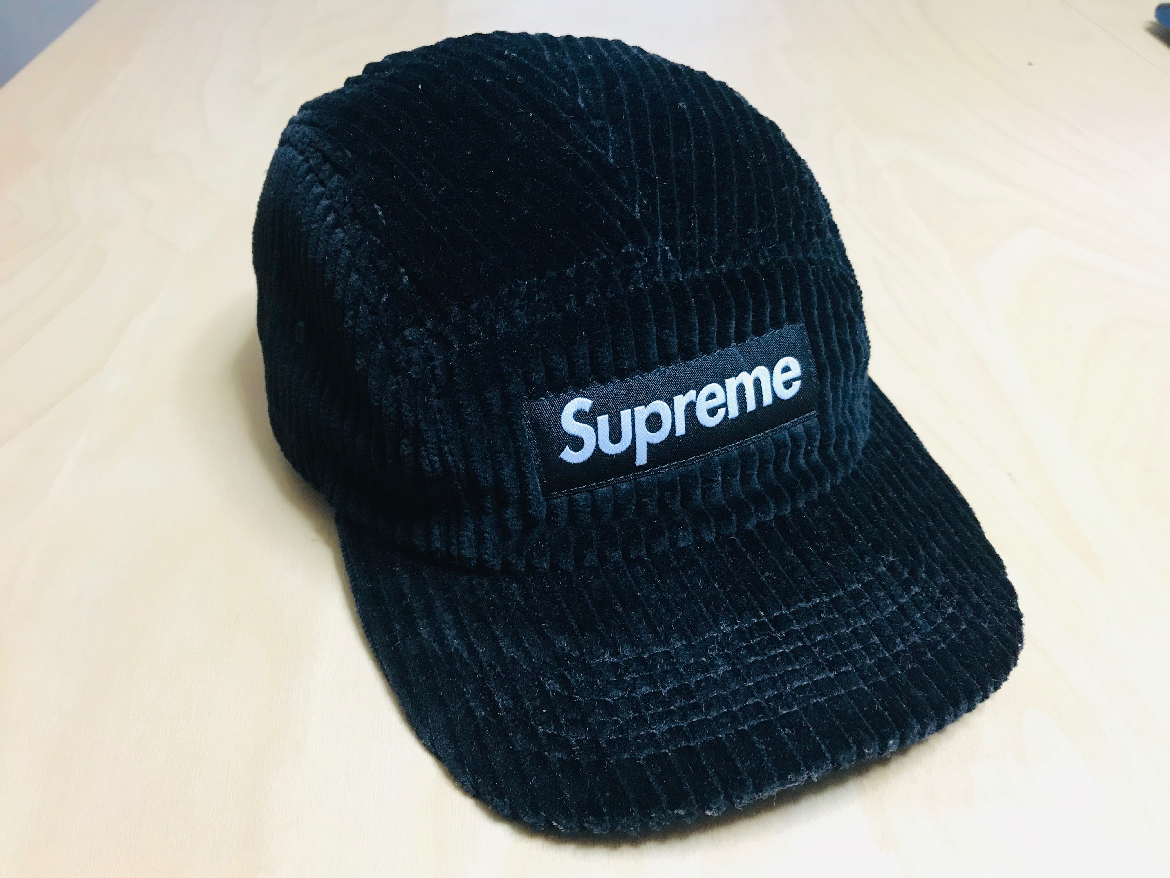 Supreme Corduroy Camp Cap "Black"