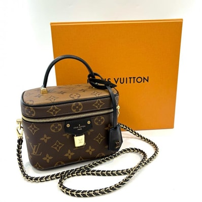 ルイ・ヴィトン LOUIS VUITTON モノグラム・リバース ヴァニティNV PM M47128 チェーンショルダー【鑑定済み】正規品