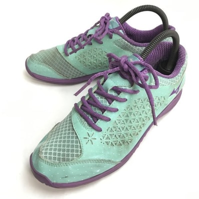 ミズノ/MIZUNO★be/トレーニング/フィットネスシューズ【レディース/size:24.5/水色×紫/light blue×purple】軽量/sneakers/Shoes◆H-167