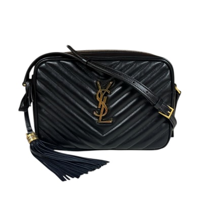 サンローラン ルー カメラバッグ ショルダーバッグ レザー 612544 ブラック レディース SAINT LAURENT 中古