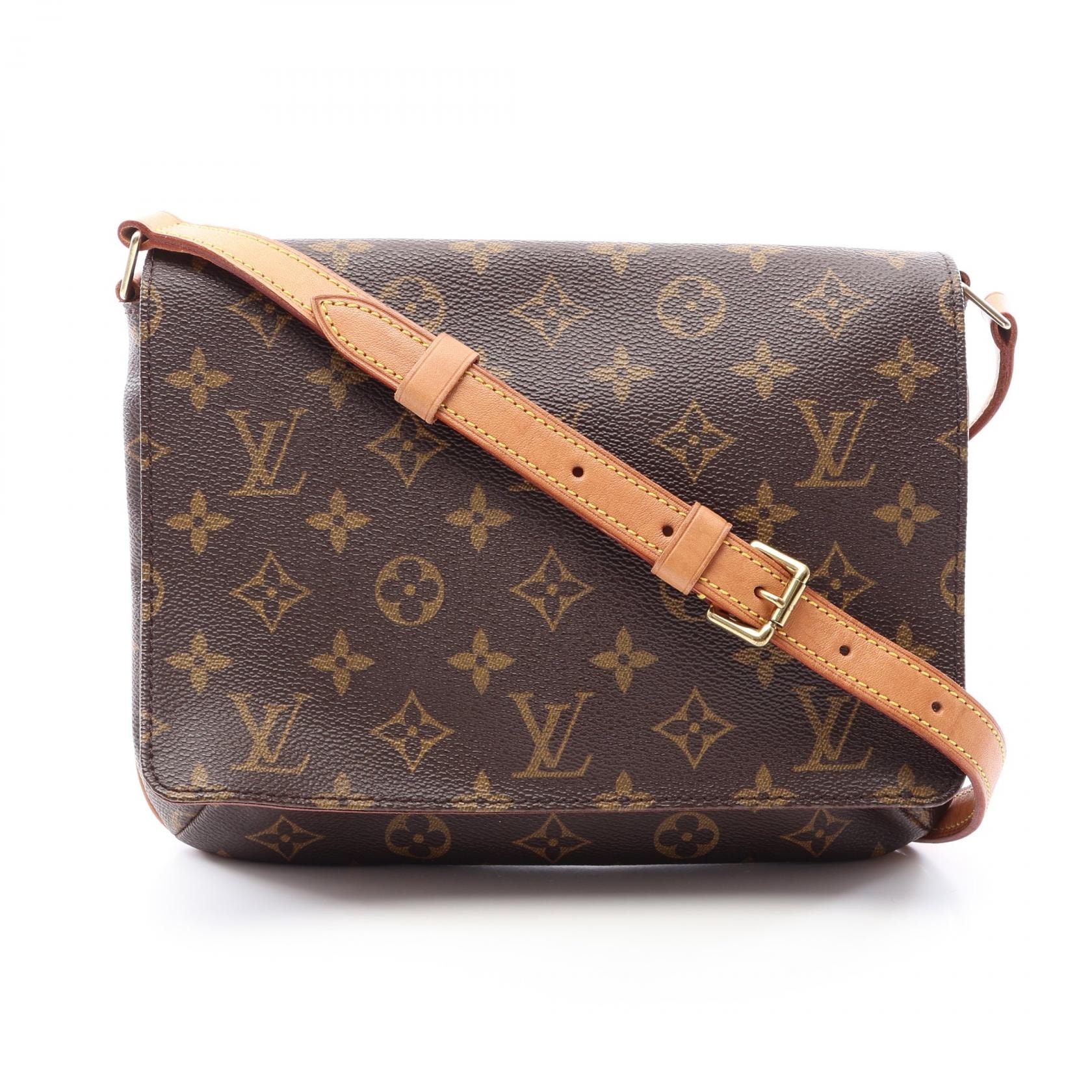 ルイ・ヴィトン LOUIS VUITTON ミュゼットタンゴ ショートストラップ モノグラム ショルダーバッグ バッグ PVCコーティングキャンバス レザー モノグラム レディース ブラウン系 M51257 【中古】