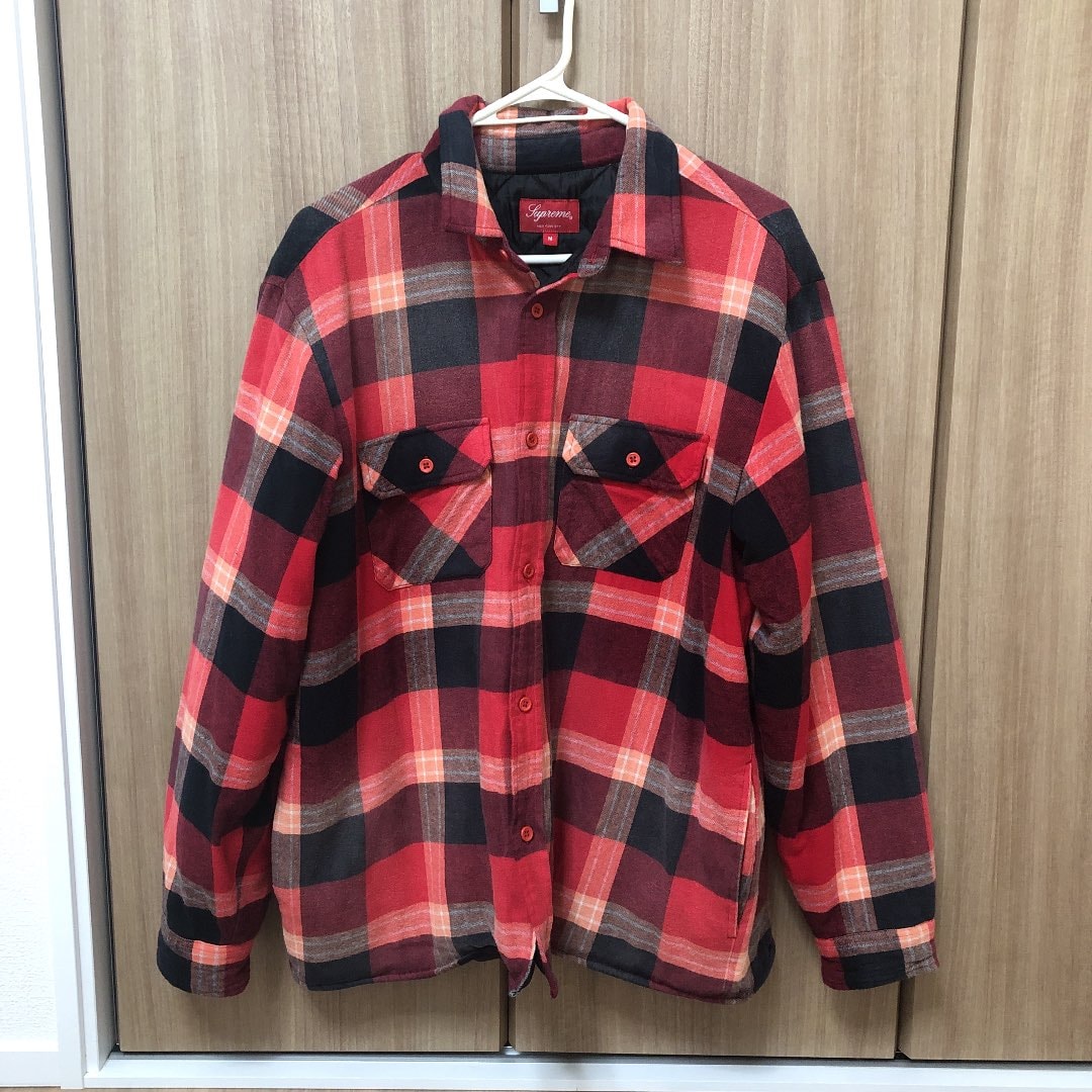 Supreme Quilted Flannel Shirt "Red"