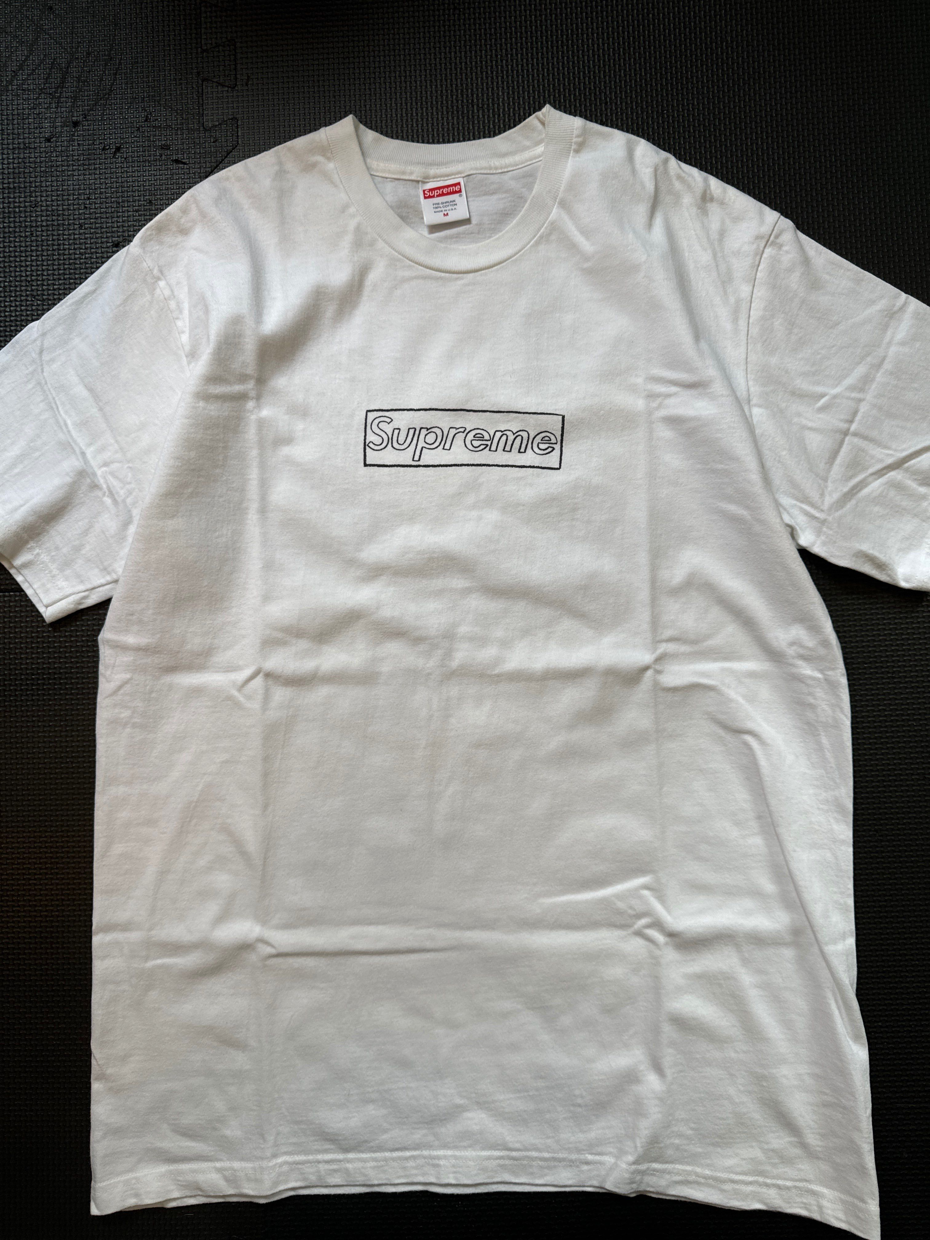 Supreme KAWS Chalk Logo Tee "White"