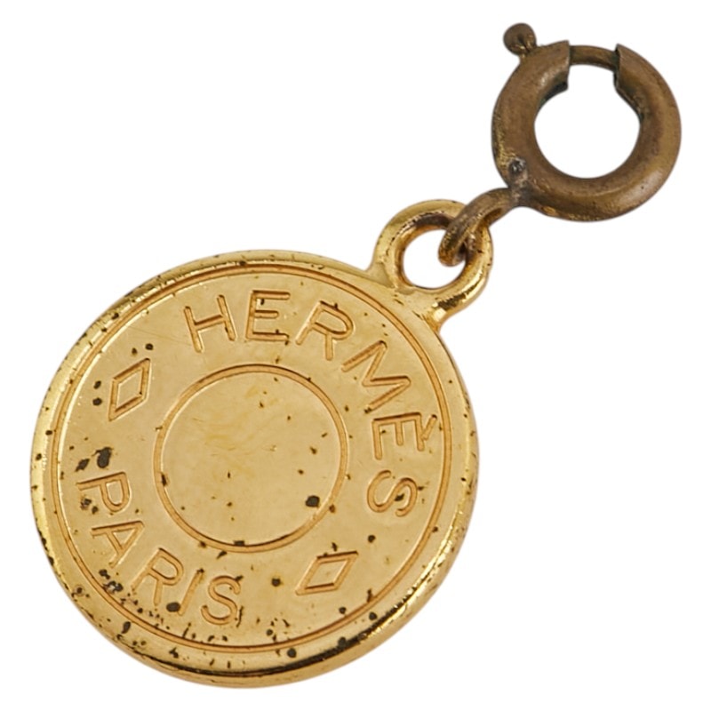 에르메스 세리에 참 펜던트 탑 골드 도금 여성용 HERMES [중고]