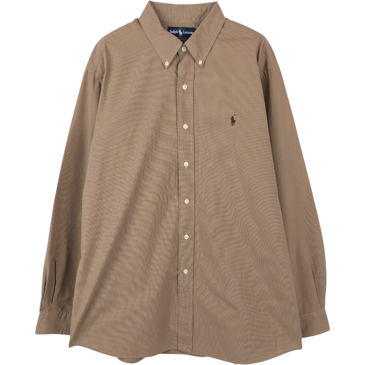 古着 ラルフローレン Ralph Lauren ELLINGTON 長袖 ボタンダウンチェックシャツ メンズXL相当/eaa659893