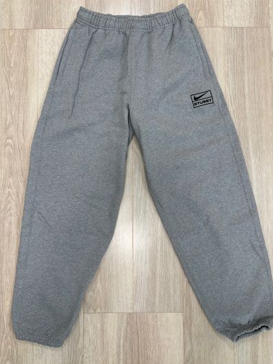 Stussy x Nike Fleece Pants (US Size) "Grey" DO9340-063