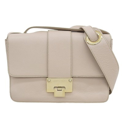 ジミーチュウ REBEL GRC レザーショルダーバッグ レディース ベージュ