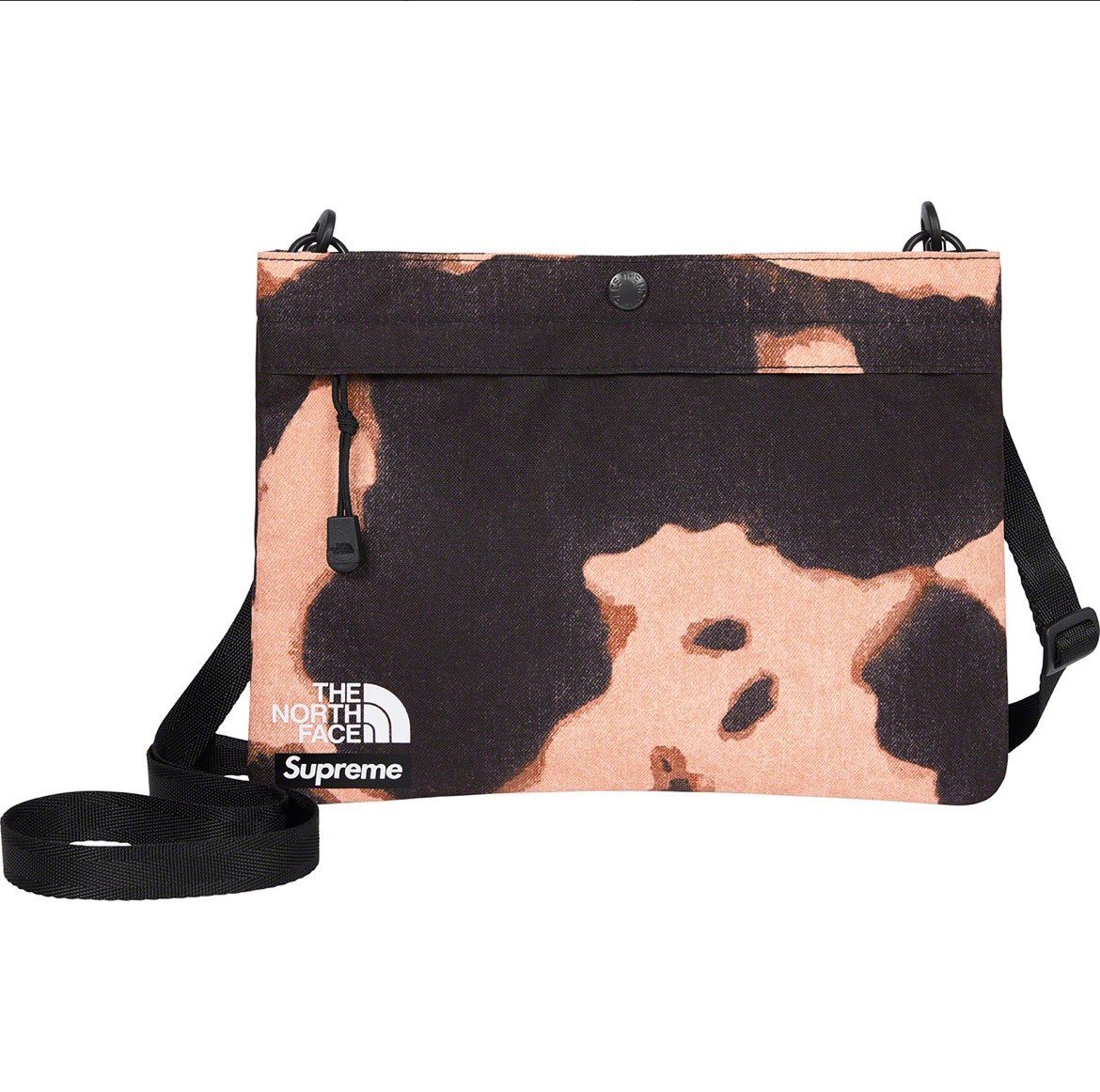 Supreme x The North Face Bleached Denim Print Shoulder Bag "Black"