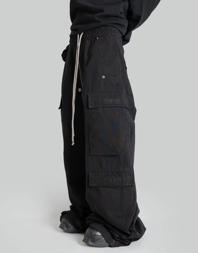 Rick Owens DRKSHDW Double Cargo Jumbo Belas Pants "Black"