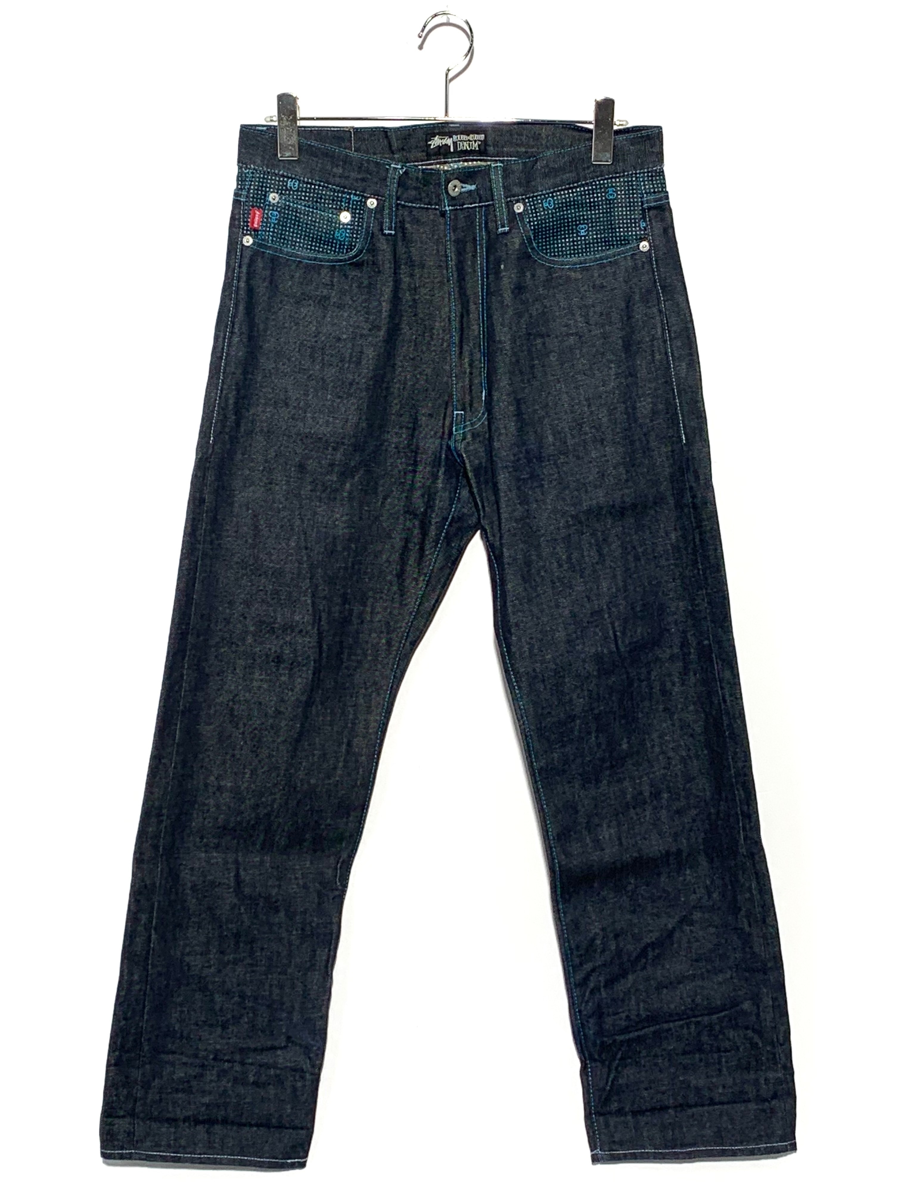 STUSSY LOGO PAINT DENIM PANT