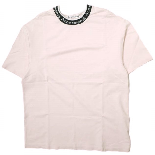 Acne Studios アクネストゥディオズ ポルトガル製 EXTORR LOGO RIB T-SHIRTS ロゴリブTシャツ FN-MN-TSHI000243 S Powder Pink 半袖 トップス g16949