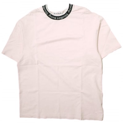 Acne Studios アクネストゥディオズ ポルトガル製 EXTORR LOGO RIB T-SHIRTS ロゴリブTシャツ FN-MN-TSHI000243 S Powder Pink 半袖 トップス g16949