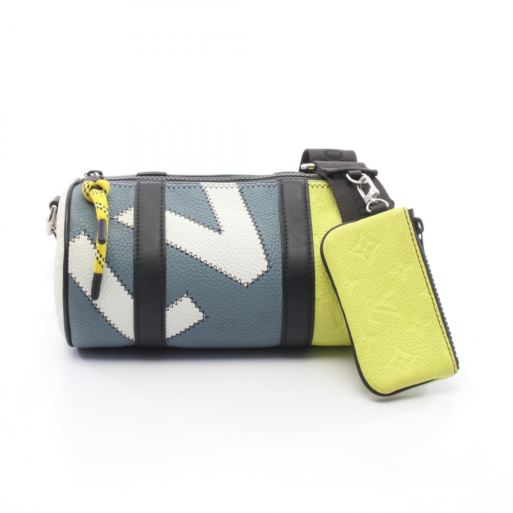 ルイ・ヴィトン LOUIS VUITTON ポロション ショルダーバッグ バッグ レザー グレー メンズ グレー系 / イエロー系 / マルチカラー M59927 【中古】