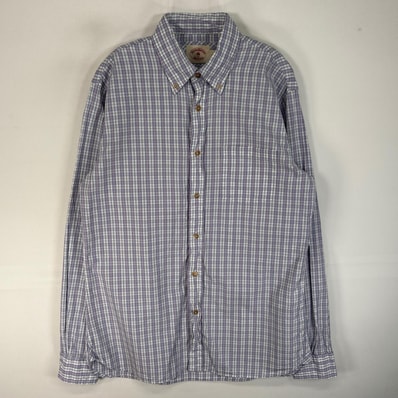 古着 ブルックスブラザーズ Brooks Brothers 長袖シャツ チェック 胸ポケ RED FLEECE S ブルー系 マルチカラー メンズ