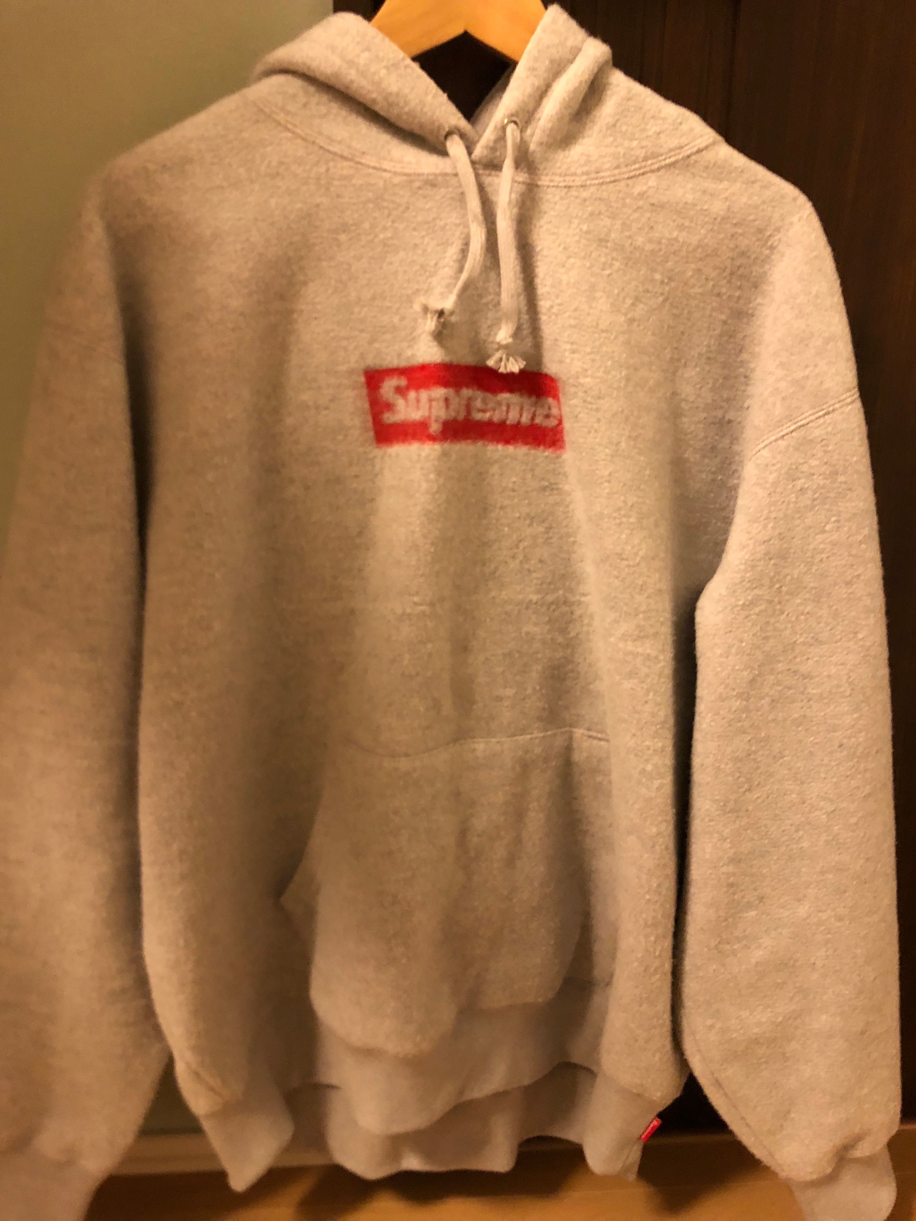Supreme Inside Out Box Logo Hooded Sweatshirt "Heather Grey"