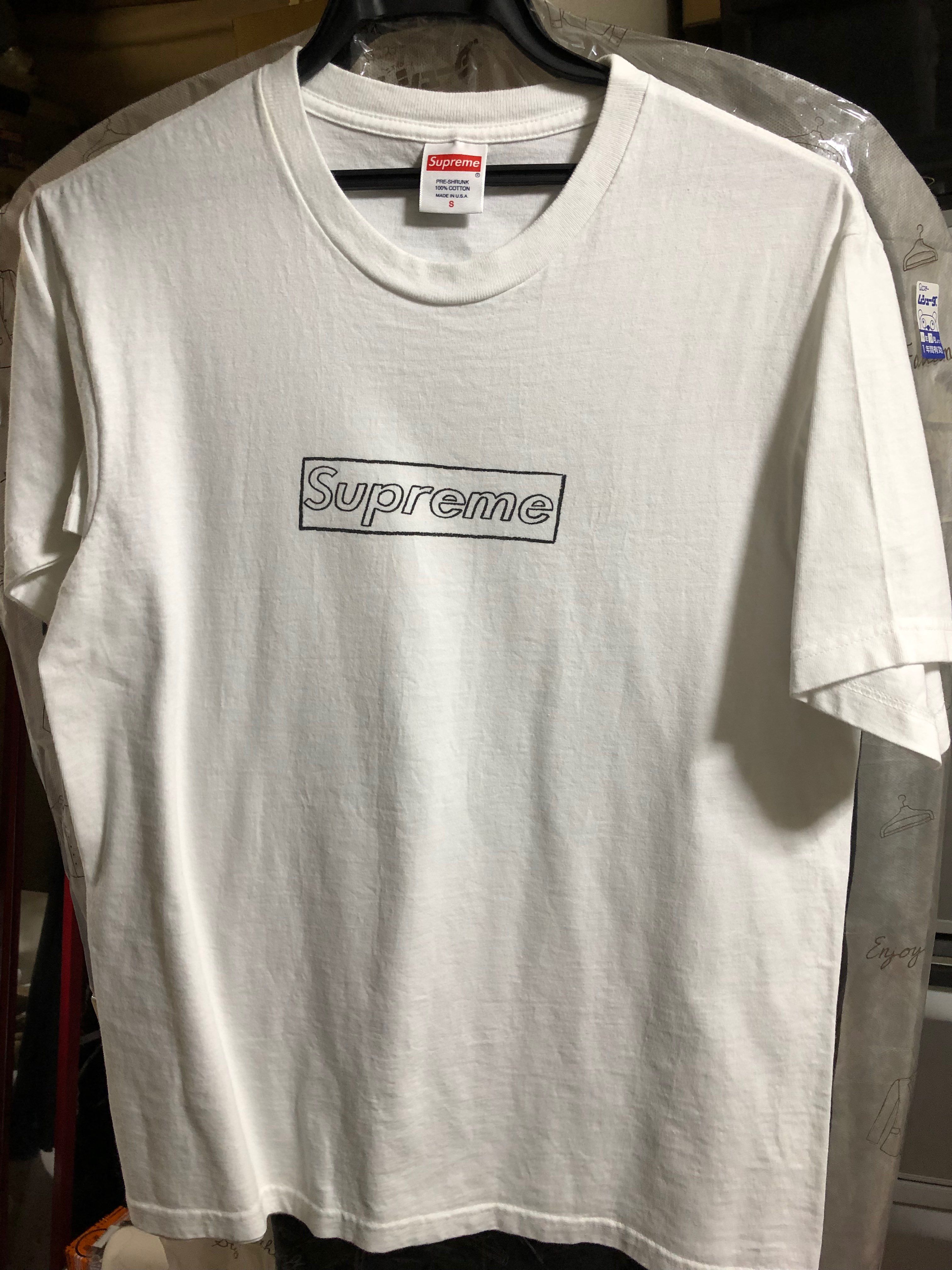 Supreme KAWS Chalk Logo Tee "White"