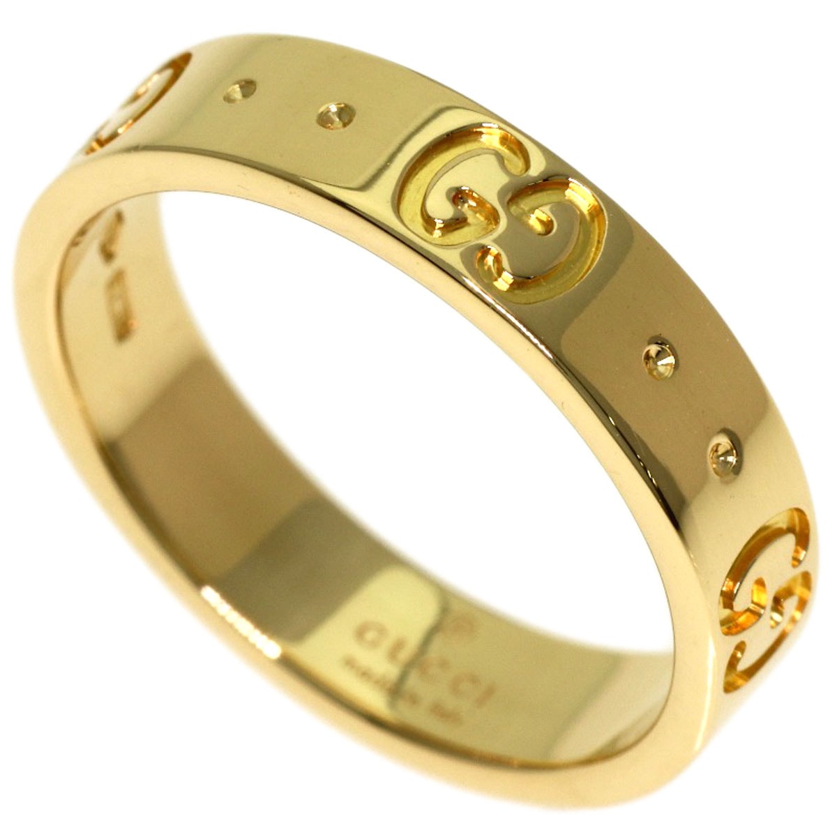 GUCCI グッチ アイコンリング #8 リング・指輪 K18YG レディース [中古]