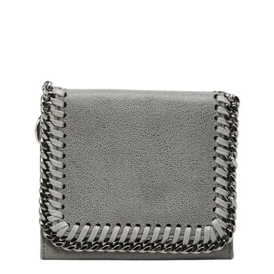 ステラマッカートニー ファラベラ 三つ折り財布 グレー ポリエステル レディース Stella McCartney 【中古】
