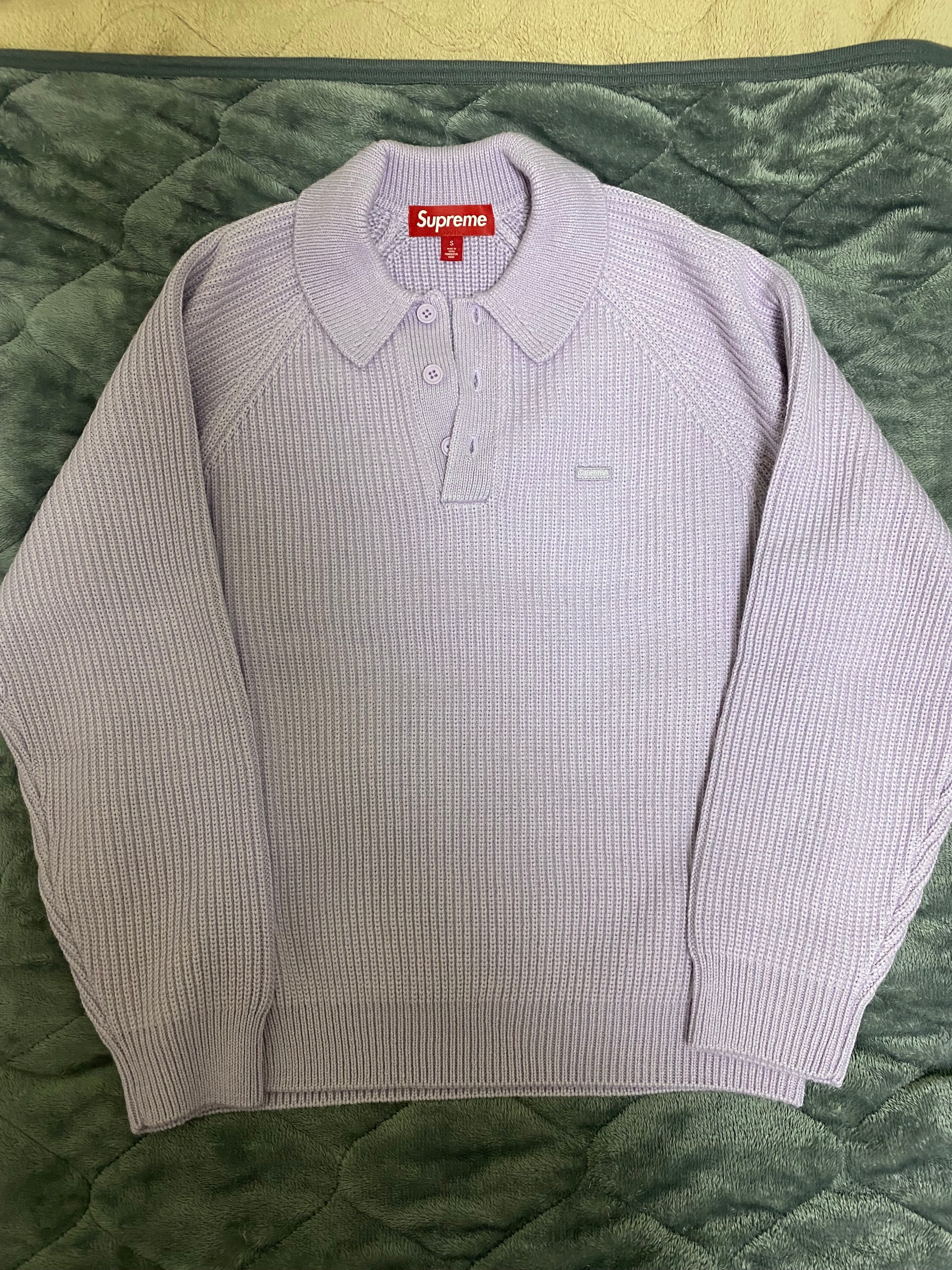 Supreme Small Box Polo Sweater (25FW) "Lavender"