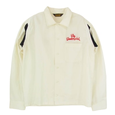 TENDERLOIN テンダーロイン T-BOWL SHT L/S 刺繡 ボーリング 長袖 シャツ オフホワイト系 S【中古】