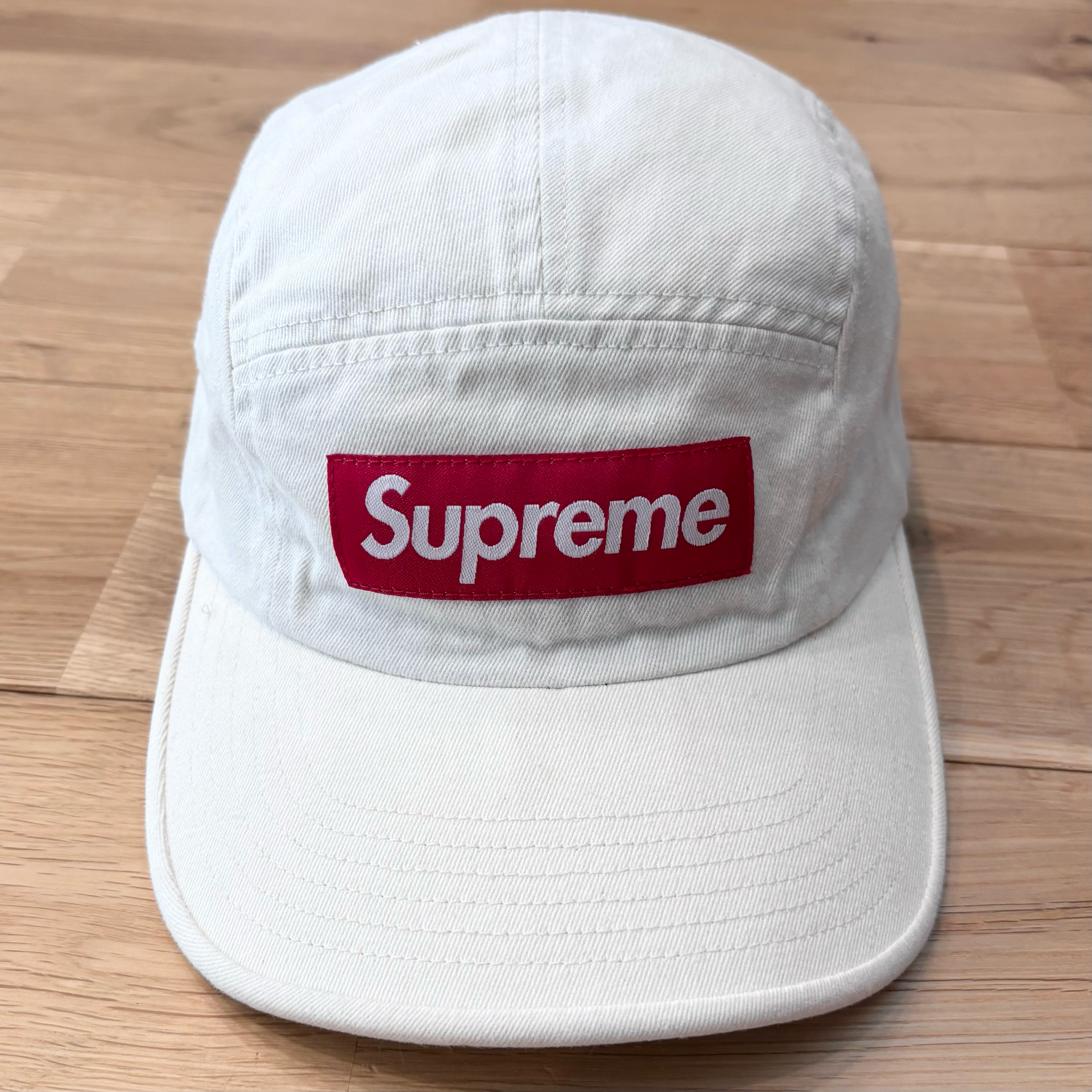 Supreme Washed Chino Twill Camp Cap ホワイト チノツイル キャップ ボックスロゴ シュプリーム