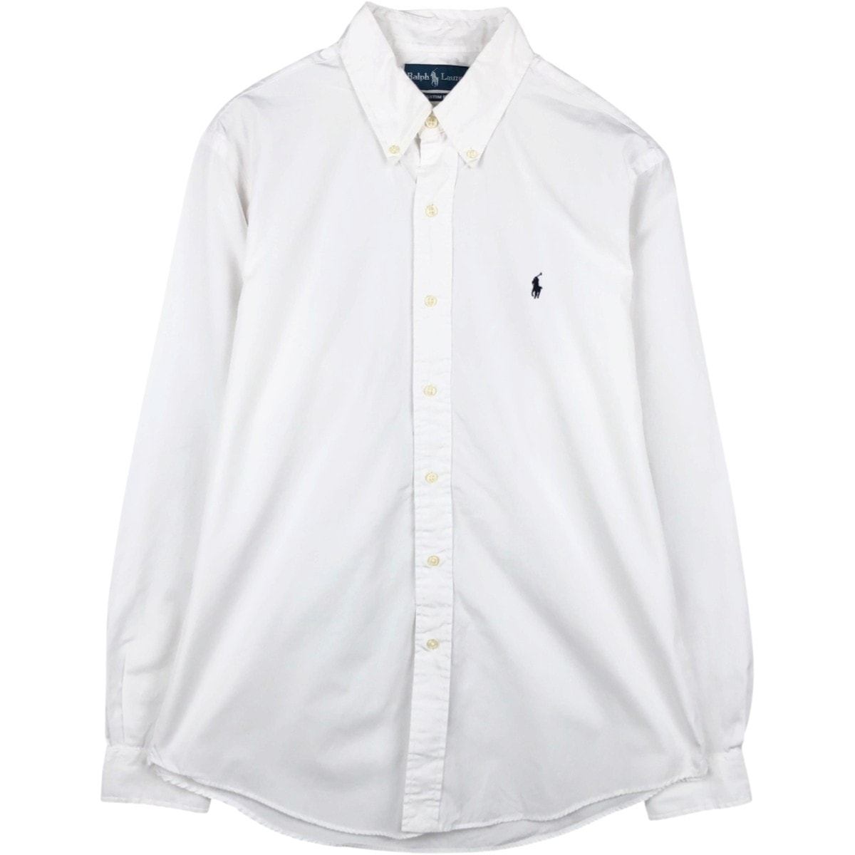 古着 90年代 ラルフローレン Ralph Lauren CUSTOM FIT 長袖 ボタンダウンシャツ メンズL相当 ボタンダウン ヴィンテージ/eaa676982
