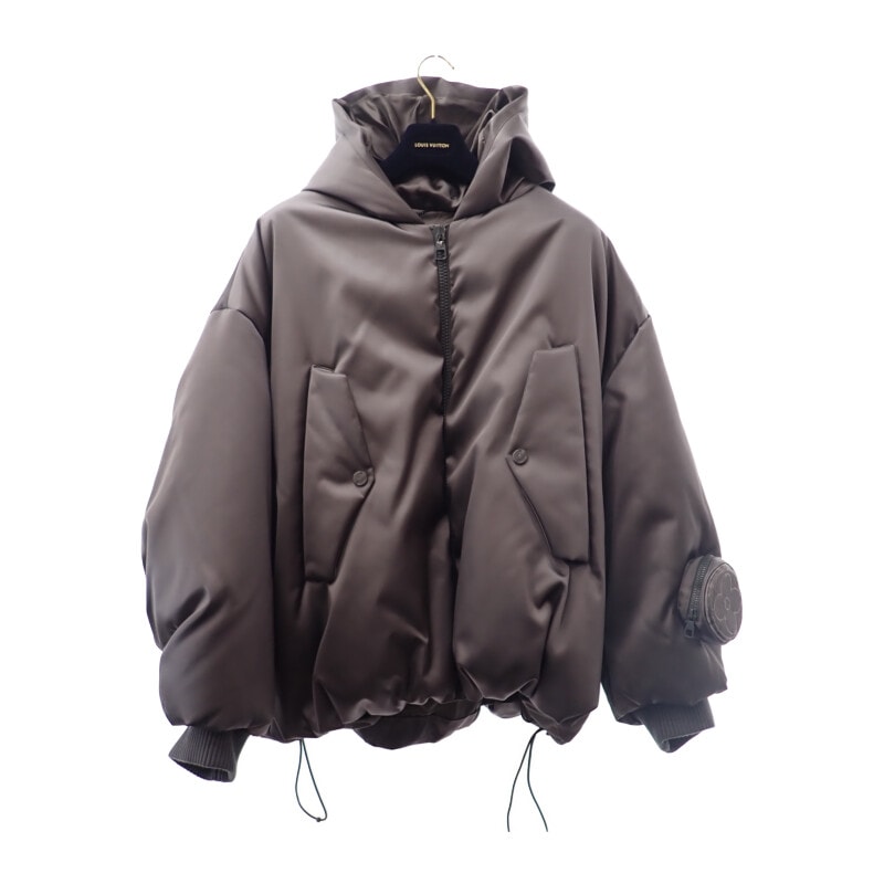 ルイヴィトン LOUIS VUITTON LVエンブロイダリーオーバーサイズボンバージャケット 50 ブルゾン ナイロン グレー メンズ【中古】【Aランク】