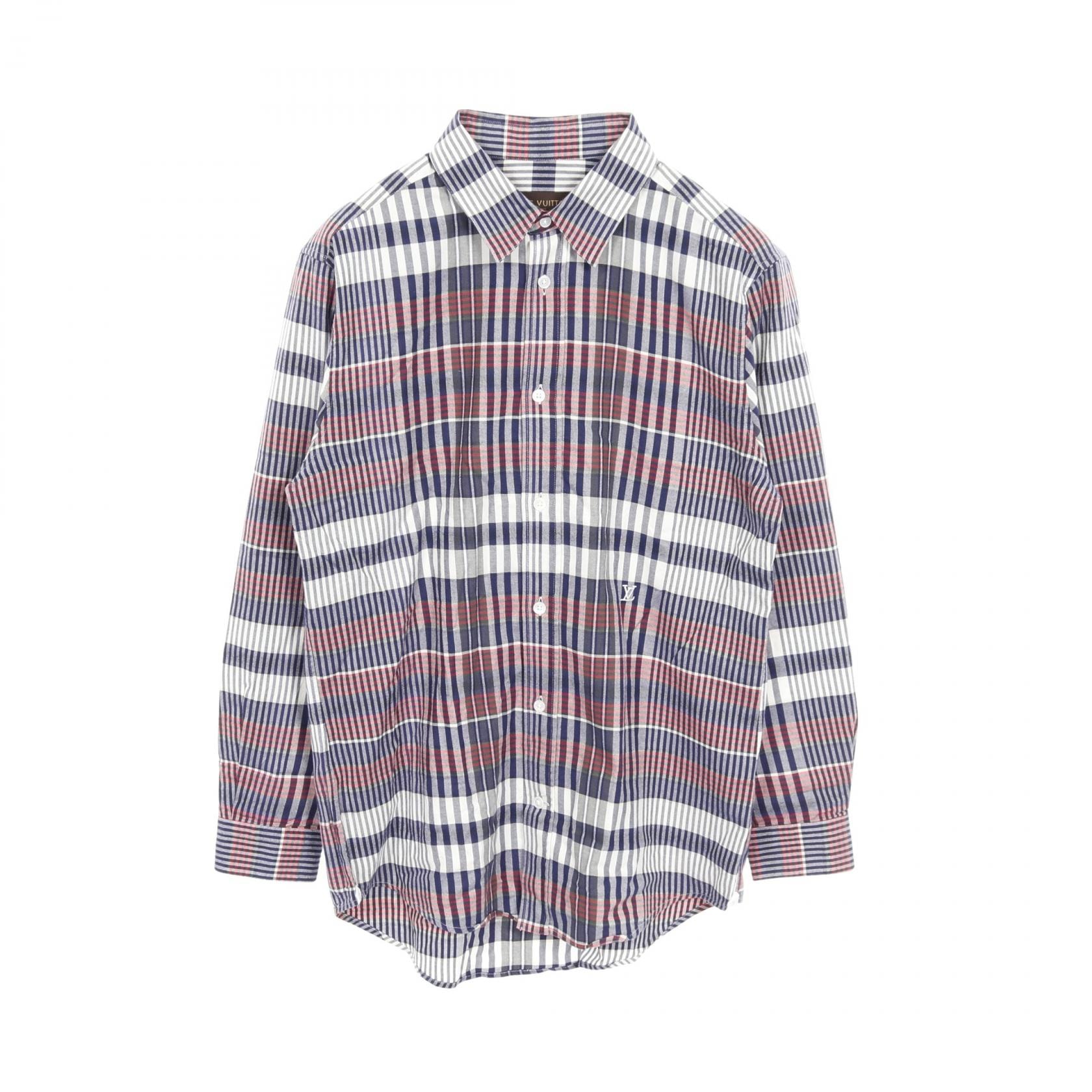 ルイ・ヴィトン LOUIS VUITTON 衣料品 トップス コットン レッド メンズ ブルー系 / レッド系 / マルチカラー 【中古】