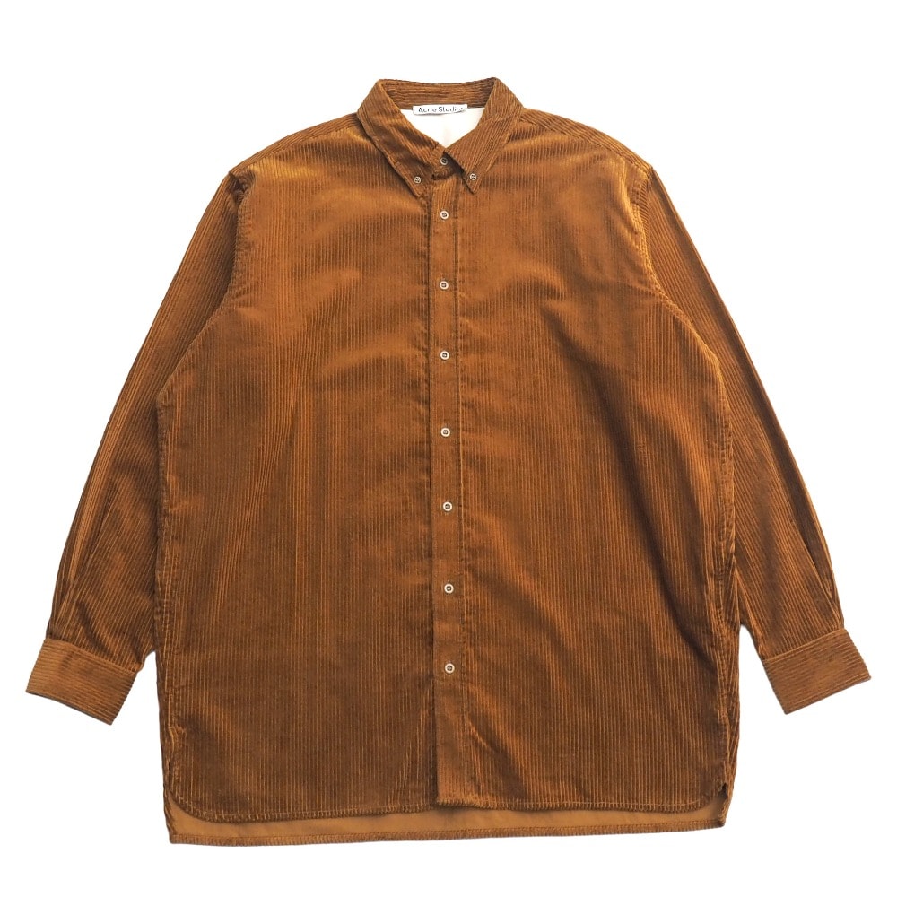 ■美品■ACNE STUDIOS アクネストゥディオズ 長袖シャツ サイズ48 コーデュロイ ボタンダウン オーバーサイズ ブランド古着【中古】20260304/RA8192